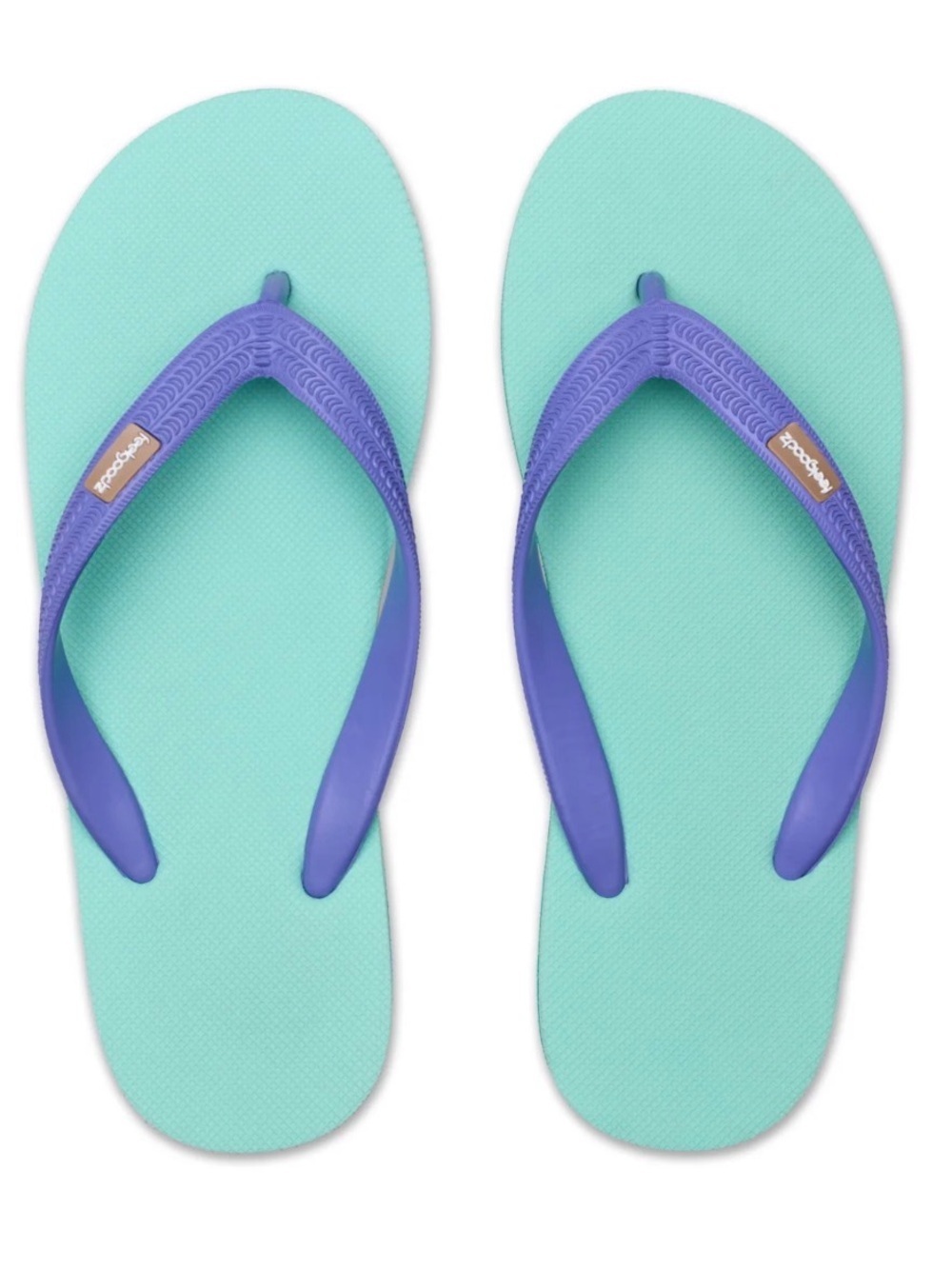 Feelgoodz Women’s Classicz Ultra Mint Teal+ Purple Flip Flops Sandals Sz 6, 9